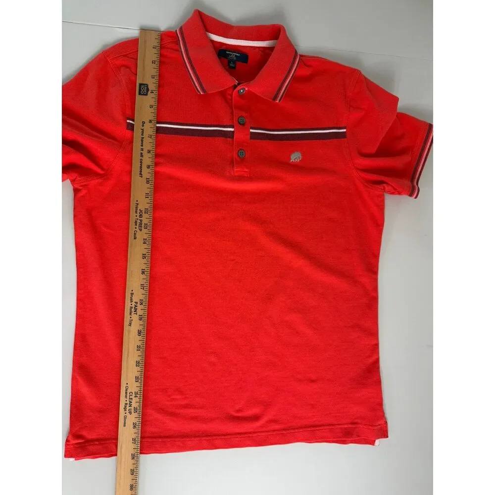 Banana Republic Milly Collection Men's Short Sleeve Polo Shirt Reddish Size L